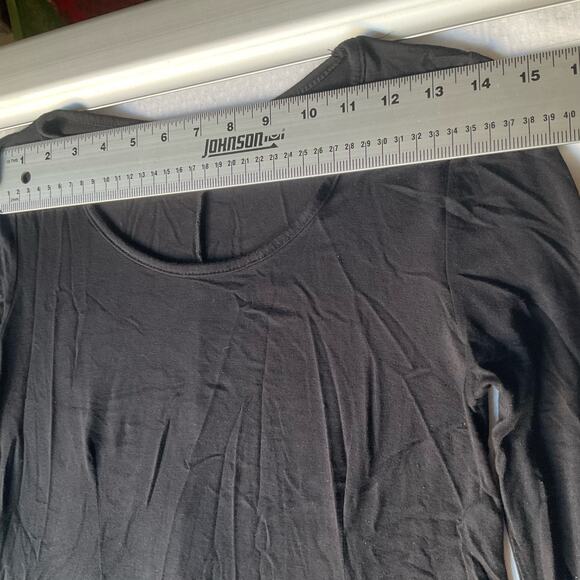 Reborn J Women’s Long Sleeve “Freesize” Dress size S, Solid Black, 95% Rayon - Picture 2 of 7